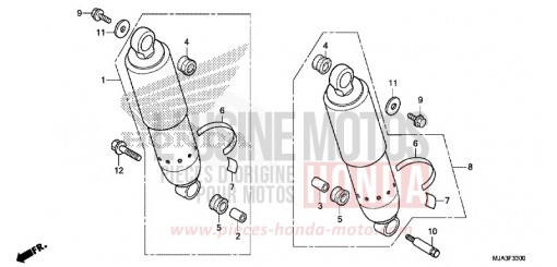 REAR CUSHION (VT750C/CA/CS) VT750CSD de 2013